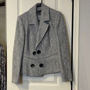 Etcetera Black and White Textured Blazer